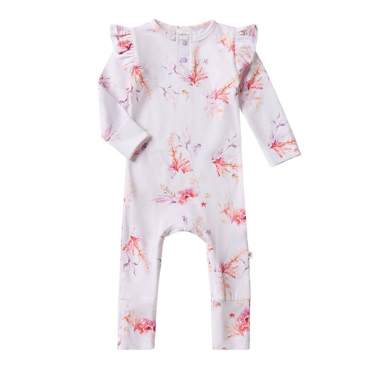 Snuggle Hunny Growsuit - Coral Organic