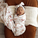 Snuggle Hunny Jersey Wrap with Matching Headwear - Butterfly Organic