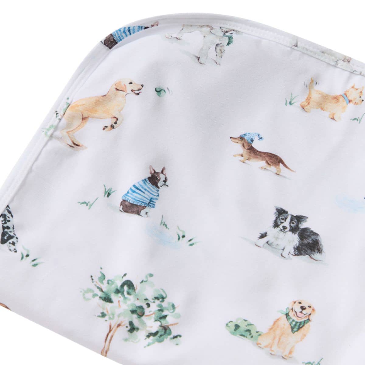 Snuggle Hunny Jersey Wrap with Matching Headwear - Dog Park