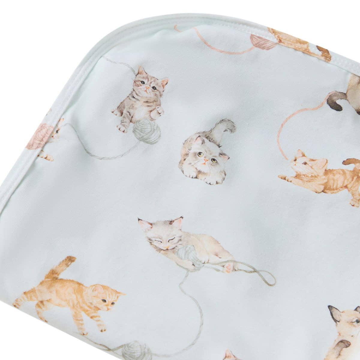 Snuggle Hunny Jersey Wrap with Matching Headwear - Kittens