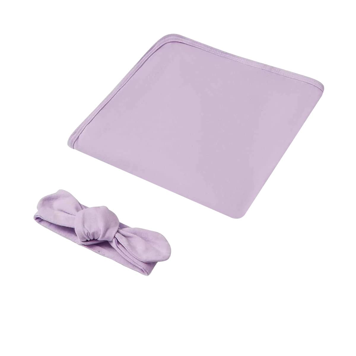 Snuggle Hunny Jersey Wrap with Matching Headwear - Lilac