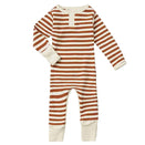 Snuggle Hunny Growsuit - Biscuit Stripe Organic - 0 to 3 Months