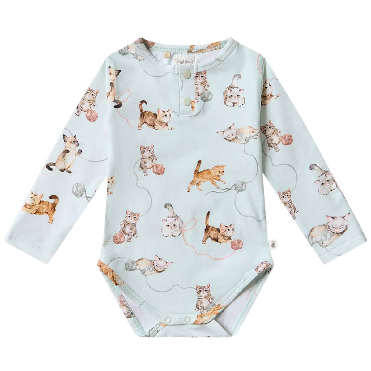 Snuggle Hunny Long Sleeve Bodysuit - Kittens