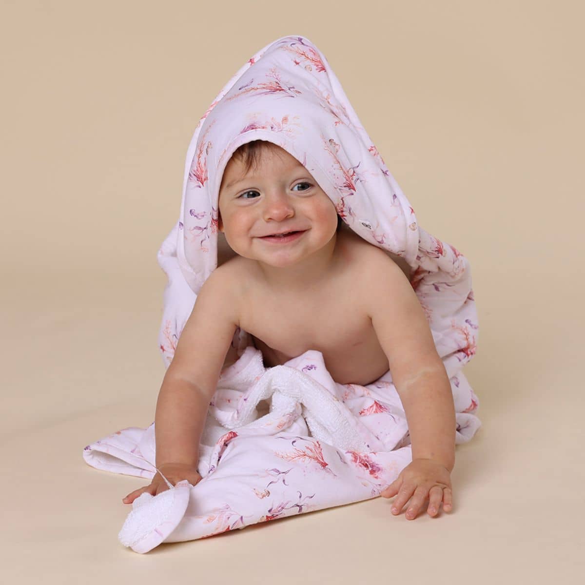 Snuggle Hunny Organic Hooded Baby Towel - Coral