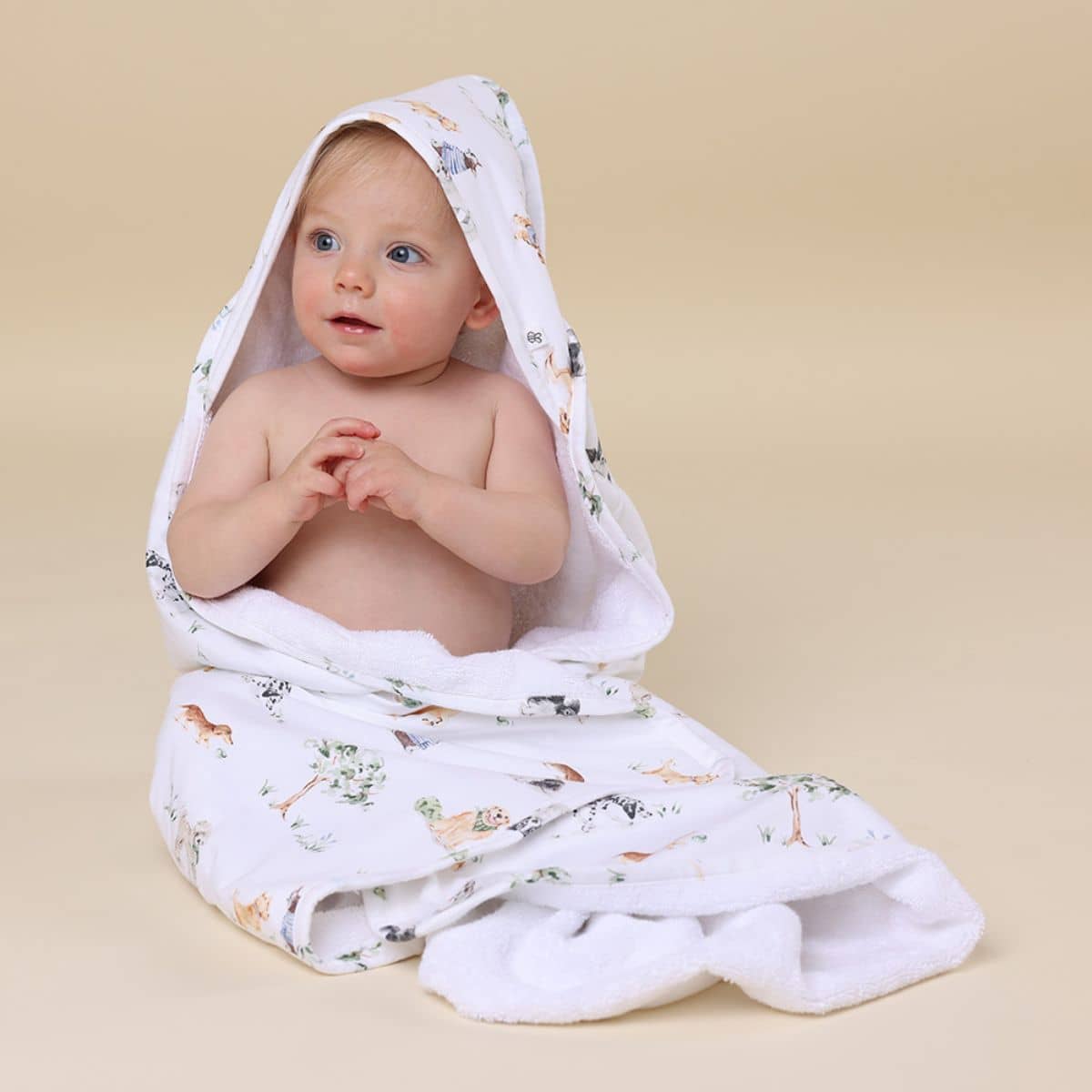 Snuggle Hunny Hooded Baby Towel - Dog Park