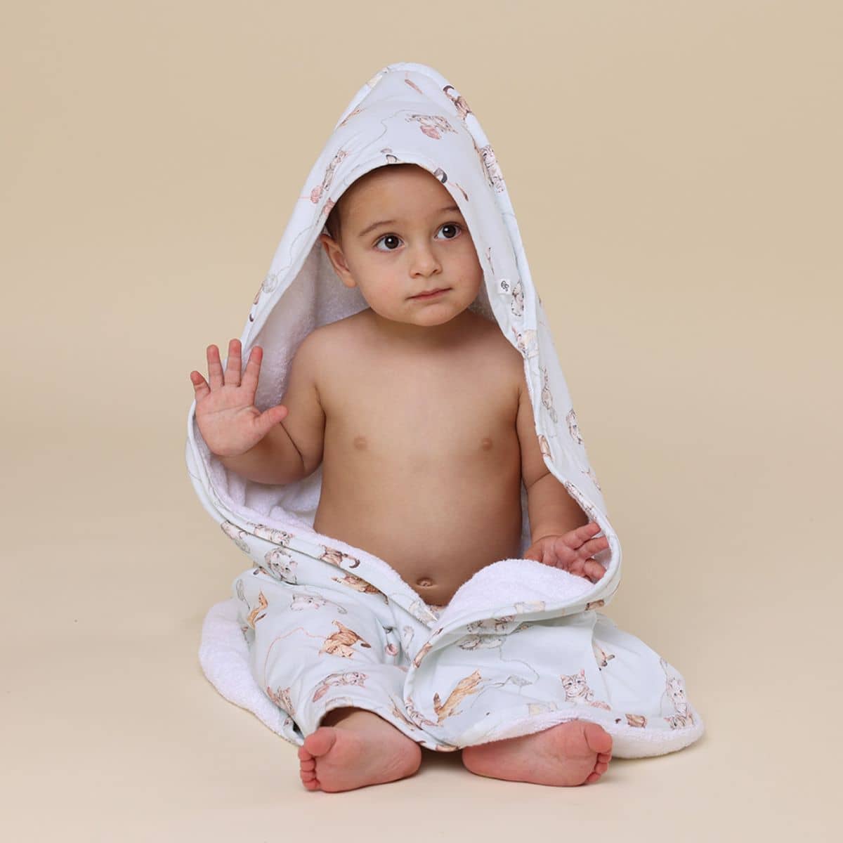 Snuggle Hunny Hooded Baby Towel - Kittens