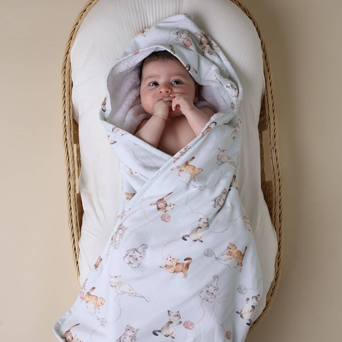 Snuggle Hunny Hooded Baby Towel - Kittens