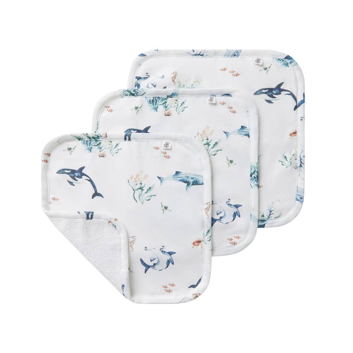 Snuggle Hunny Organic Wash Cloths - Ocean