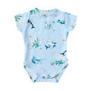 Snuggle Hunny Short Sleeve Bodysuit - Blue Ocean Organic