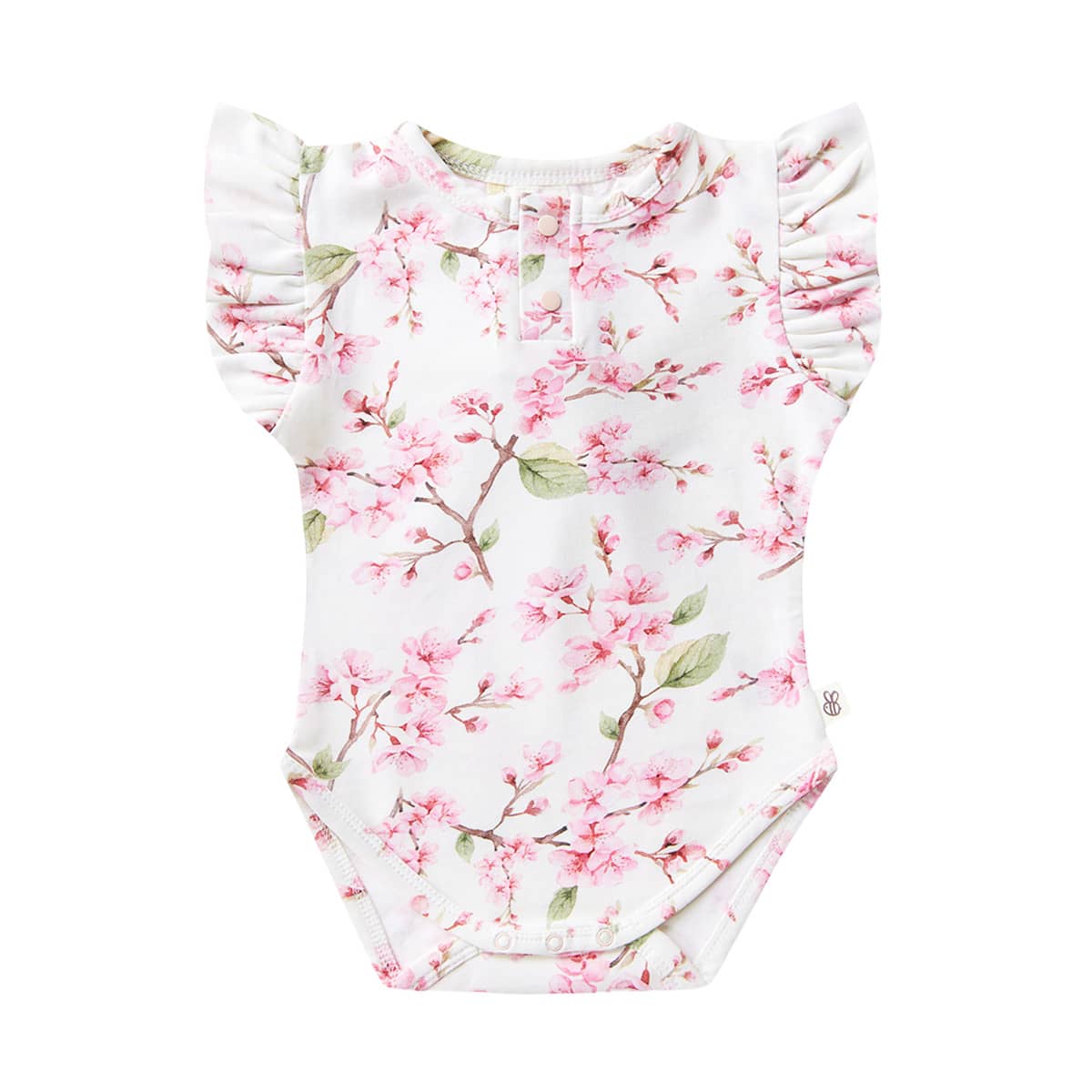 Snuggle Hunny Short Sleeve Bodysuit - Cherry Blossom Organic