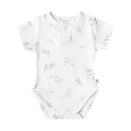 Snuggle Hunny Short Sleeve Bodysuit - Silver Gum Organic