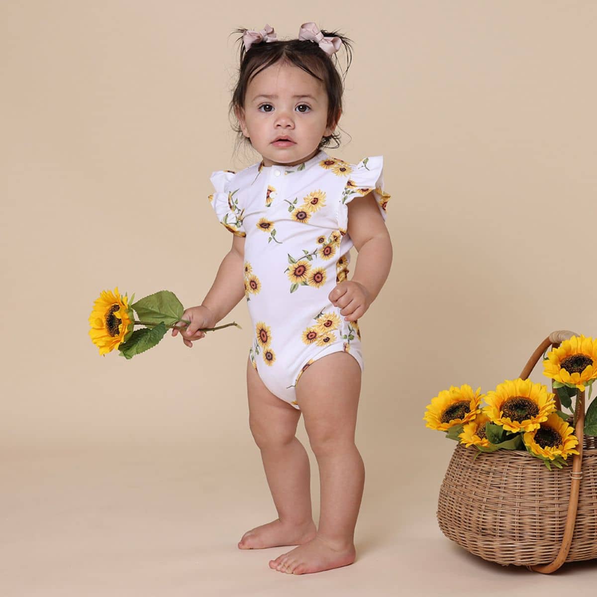 Snuggle Hunny Short Sleeve Bodysuit - Sunflower Organic