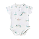 Snuggle Hunny Short Sleeve Bodysuit - Turtle Organic