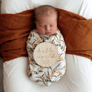 Snuggle Hunny Snuggle Swaddle Sack with Matching Headwear - Golden Wattle Organic