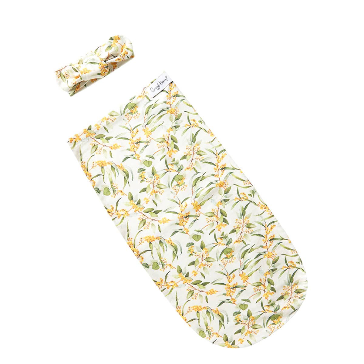 Snuggle Hunny Snuggle Swaddle Sack with Matching Headwear - Golden Wattle Organic