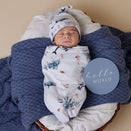 Snuggle Hunny Snuggle Swaddle Sack with Matching Headwear - Ocean Organic