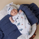 Snuggle Hunny Snuggle Swaddle Sack with Matching Headwear - Ocean Organic