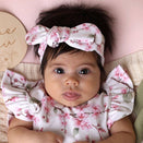 Snuggle Hunny Topknot Headband - Cherry Blossom Organic