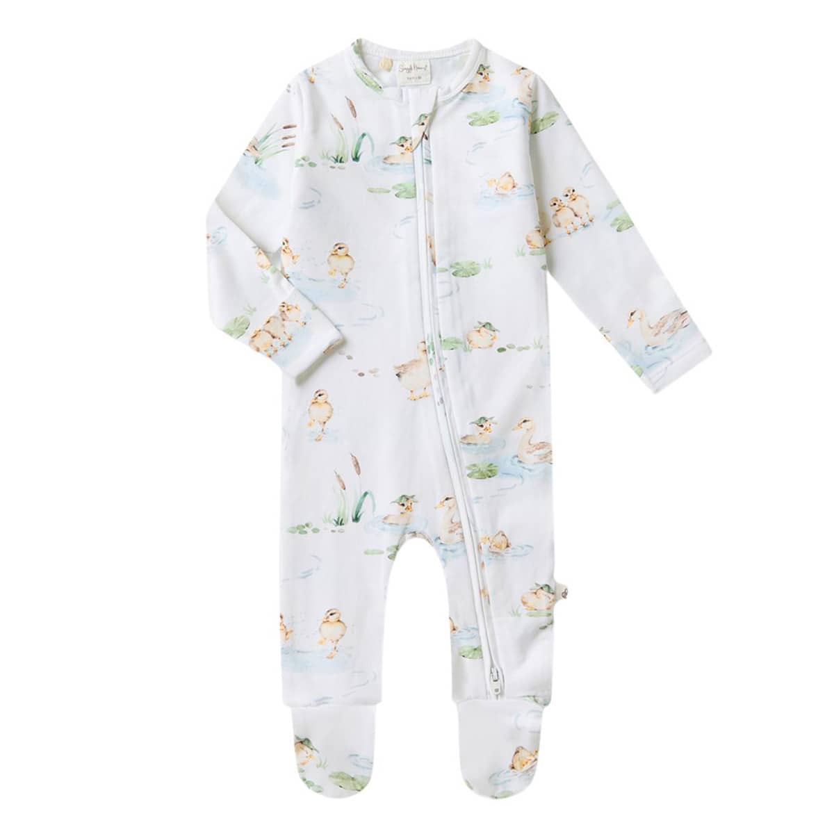 Snuggle Hunny Zip Footie - Duck Pond