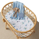 Snuggle Hunny Fitted Bassinet Sheet and Change Pad Cover - Ocean Organic