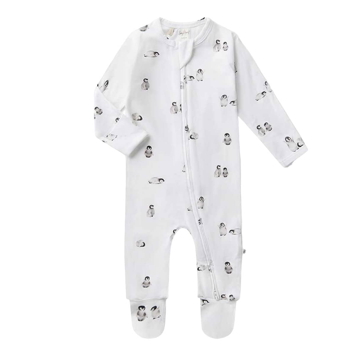 Snuggle Hunny Snuggle Sleepsuit Zip Footie - Penguin Organic