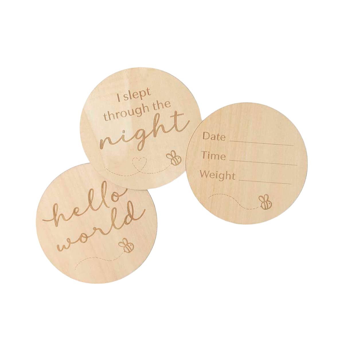 Snuggle Hunny Wooden Milestone Cards - Busy Bee