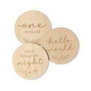 Snuggle Hunny Wooden Milestone Cards - Floral