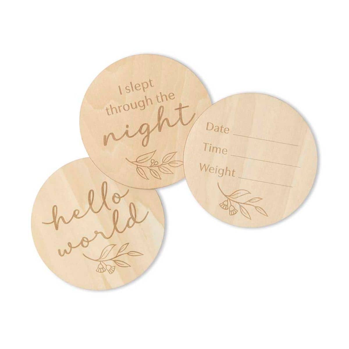 Snuggle Hunny Wooden Milestone Cards - Floral