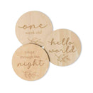 Snuggle Hunny Wooden Milestone Cards - Gumleaf