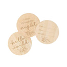 Snuggle Hunny Wooden Milestone Cards - Gumleaf