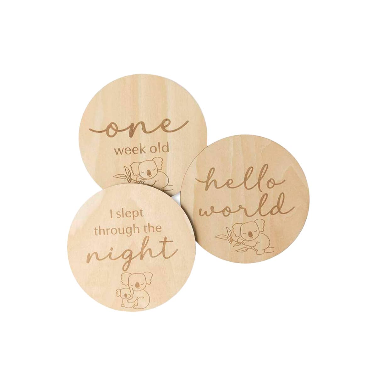 Snuggle Hunny Wooden Milestone Cards - Koala