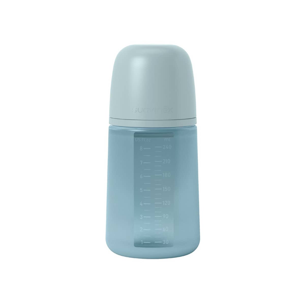 Suavinex All Silicone Bottle - 240ml - Blue