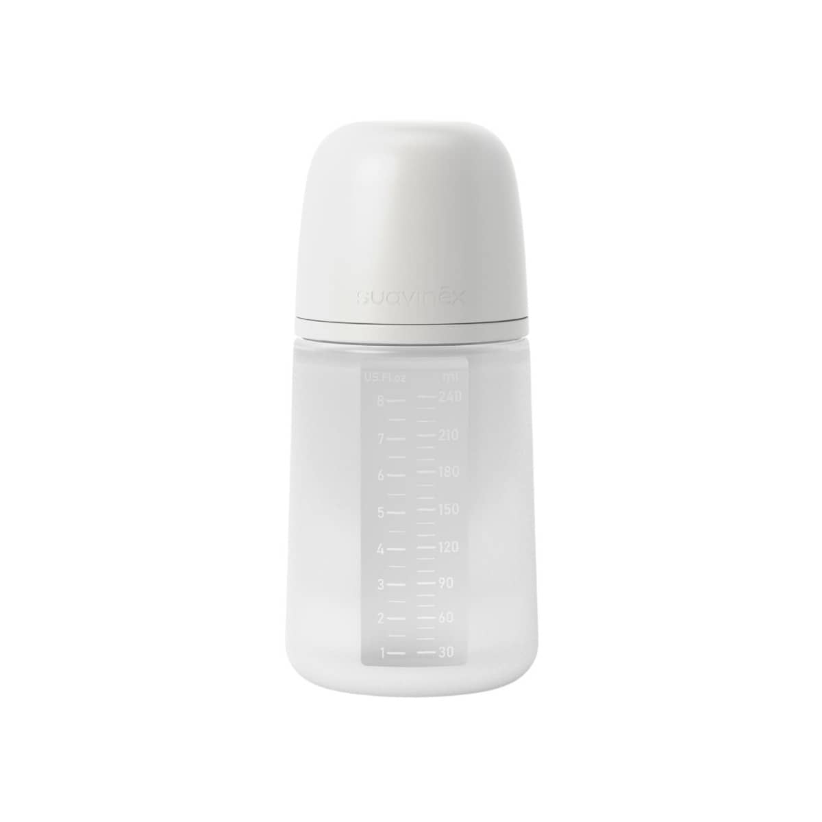 Suavinex All Silicone Bottle - 240ml - Transparent