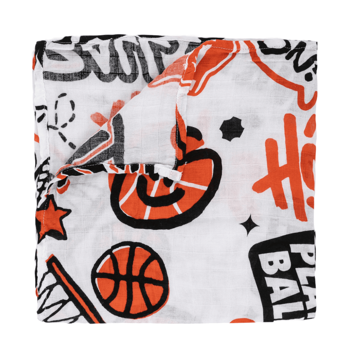 The Little Homie Organic Cotton Swaddle Wrap - Slam Dunk