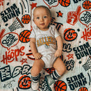 The Little Homie Organic Cotton Swaddle Wrap - Slam Dunk