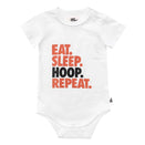 The Little Homie Short Sleeve Bodysuit - Eat, Sleep, Hoop, Repeat