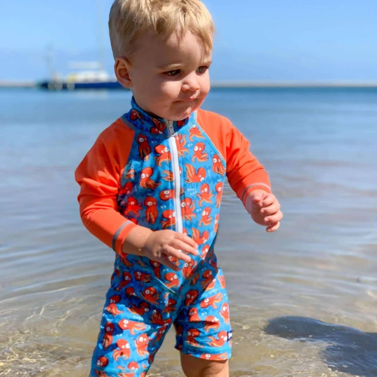 TicTasTogs All-in-One Snap Sunsuit - O is for Octopus