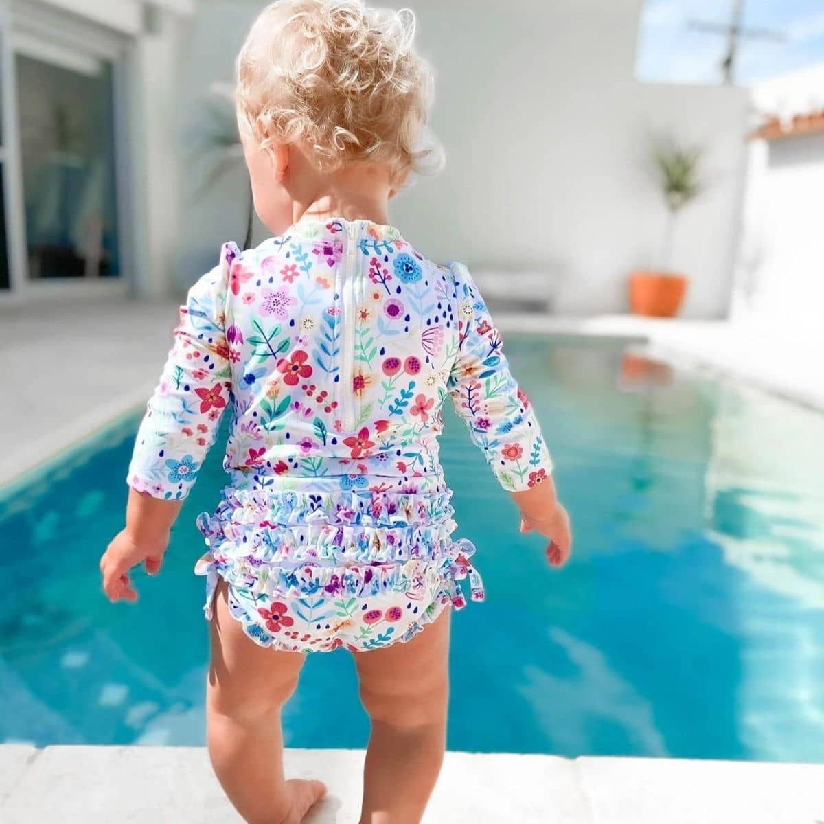 TicTasTogs Nappy Change Swimsuit - Ditsy Daisy