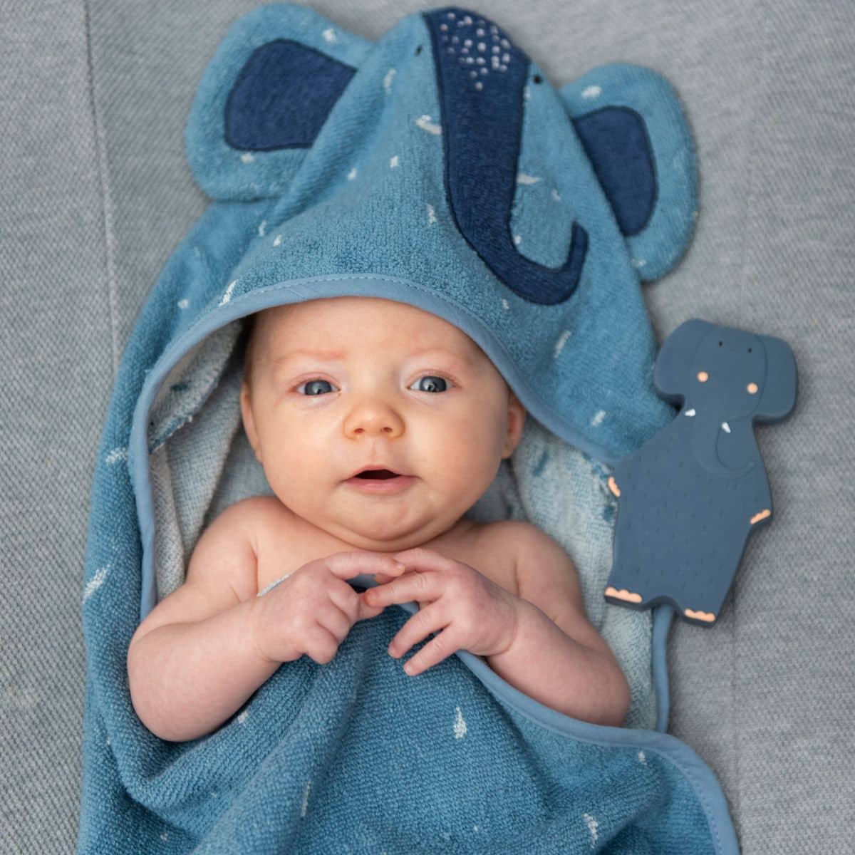 Trixie Organic Hooded Towel - Mrs. Elephant