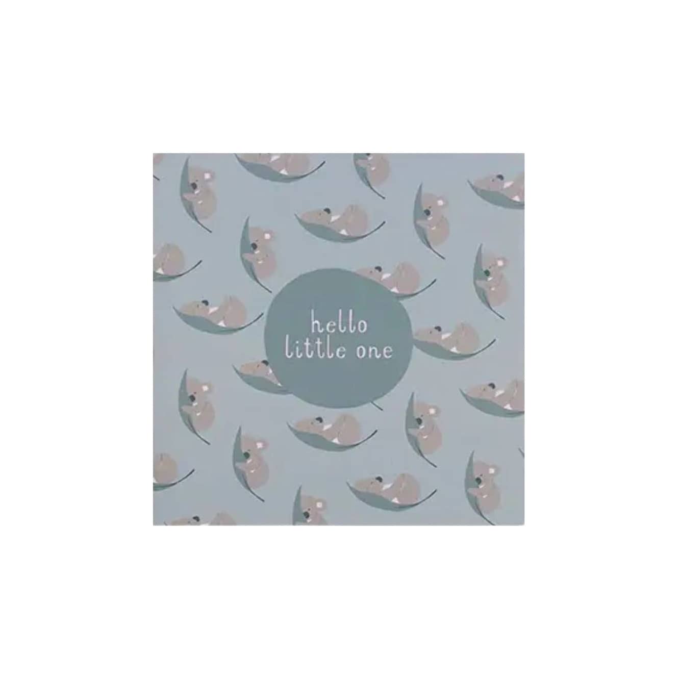 Two Little Ducklings Greeting Card - Baby Boy - Sleepy Koalas (Blue)