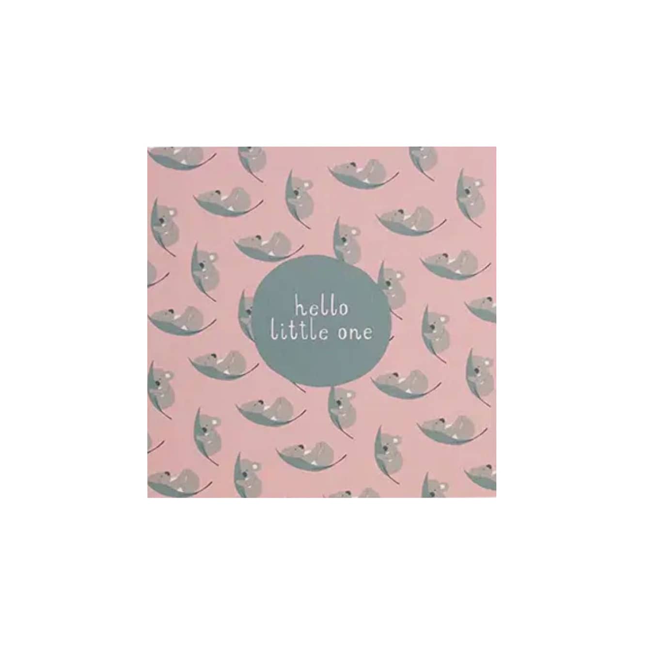 Two Little Ducklings Greeting Card - Baby Girl - Sleepy Koalas (Pink)