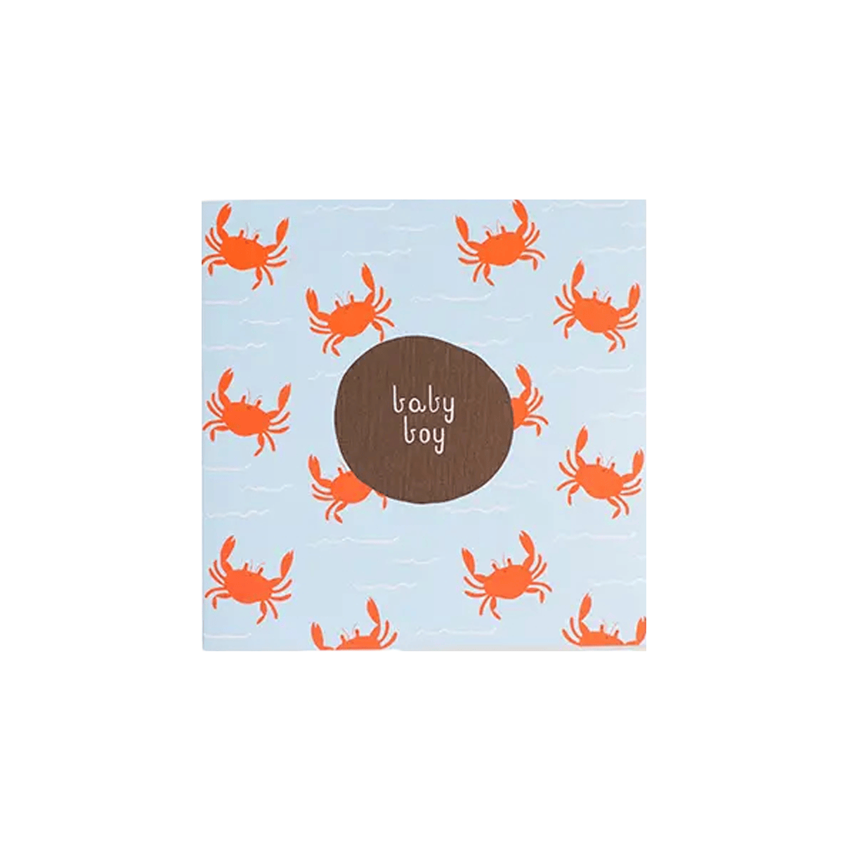 Two Little Ducklings Greeting Card - Baby Boy - Crabs