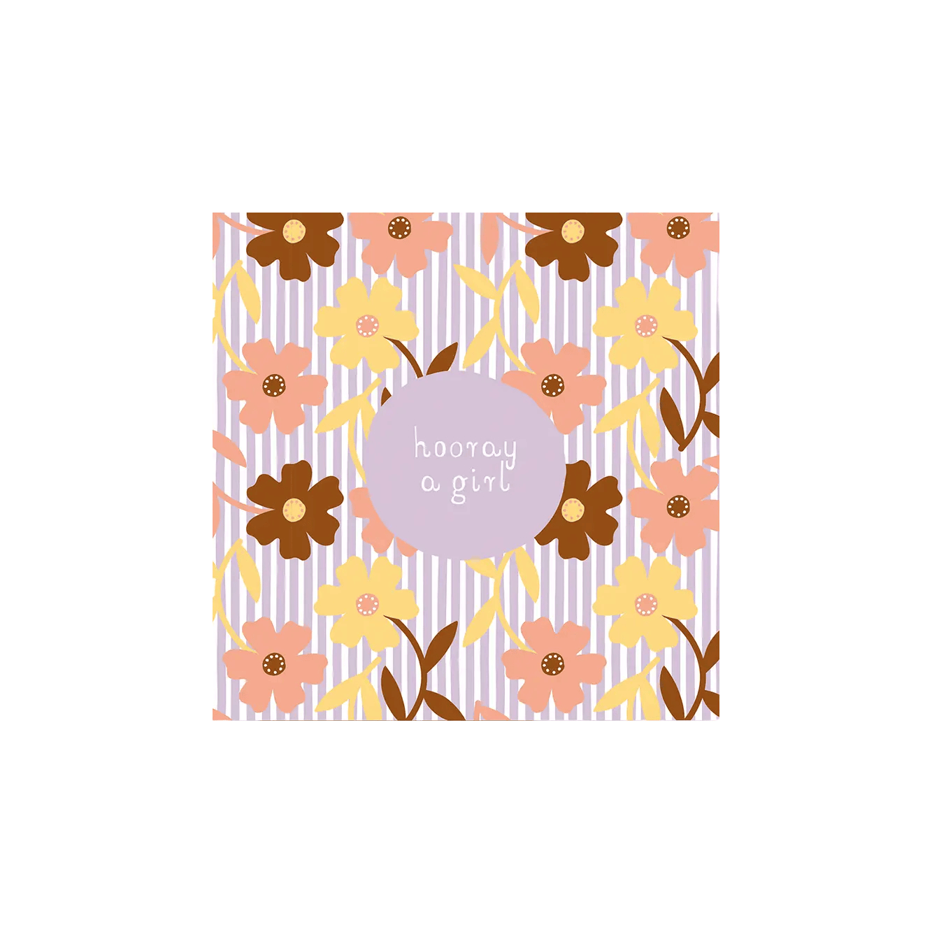 Two Little Ducklings Greeting Card - Baby Girl - Wall Flowers