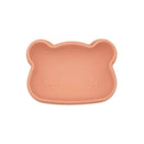 We Might Be Tiny Snackie Silicone Bowl + Plate - Bear - Dark Peach