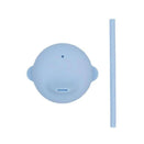 We Might Be Tiny Silicone Sippy Lid with Straw - Powder Blue