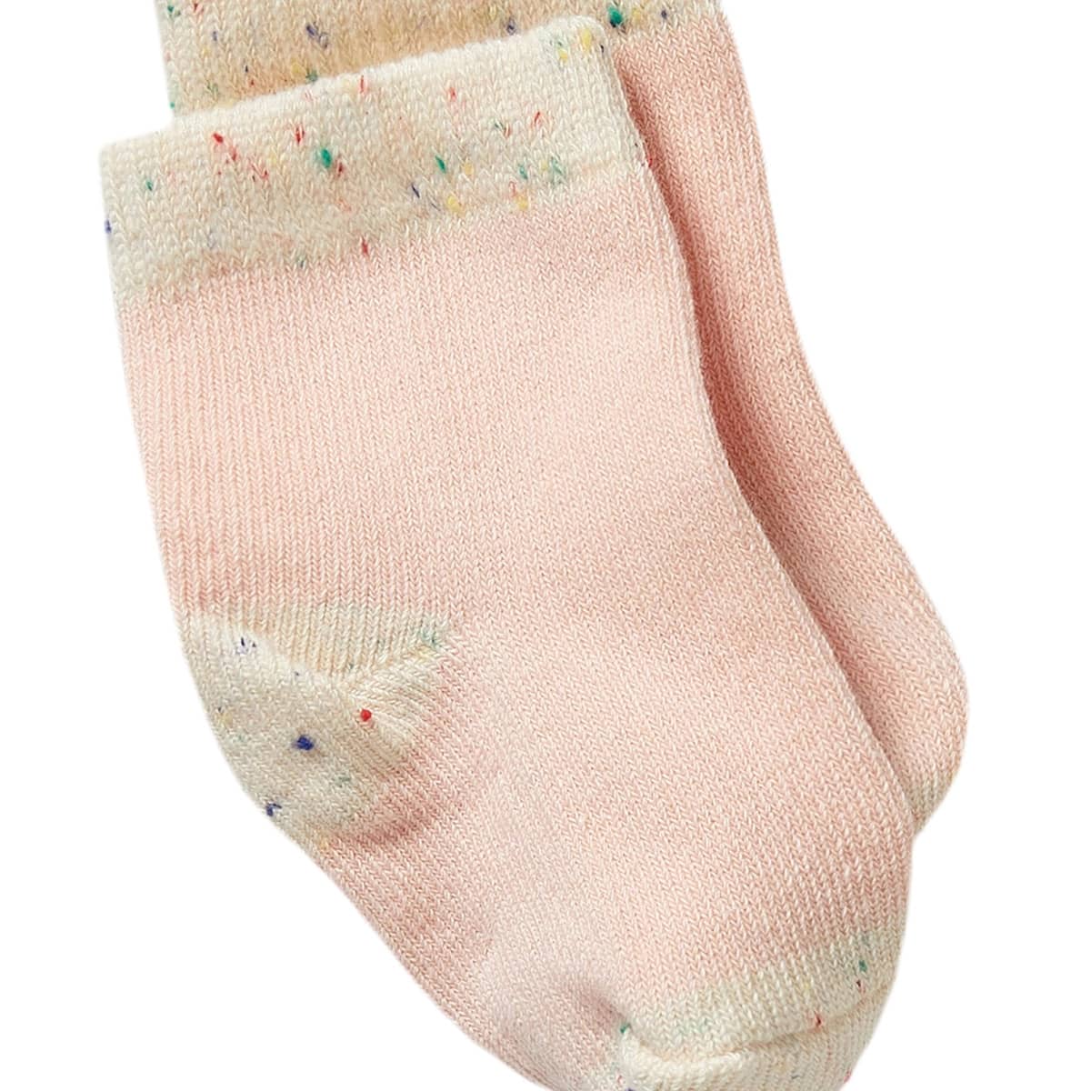 Wilson & Frenchy Organic Three Pack Baby Socks - Mint Green, Cream, Pink