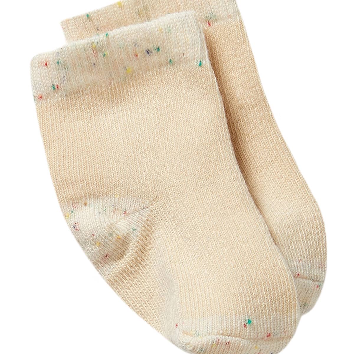 Wilson & Frenchy Organic Three Pack Baby Socks - Mint Green, Cream, Pink