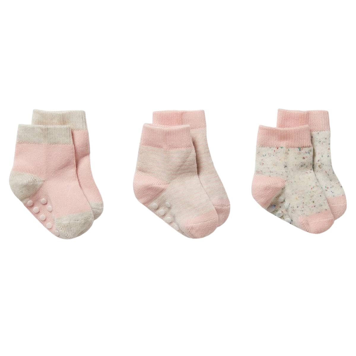 Wilson & Frenchy Three Pack Baby Socks - Cantaloupe