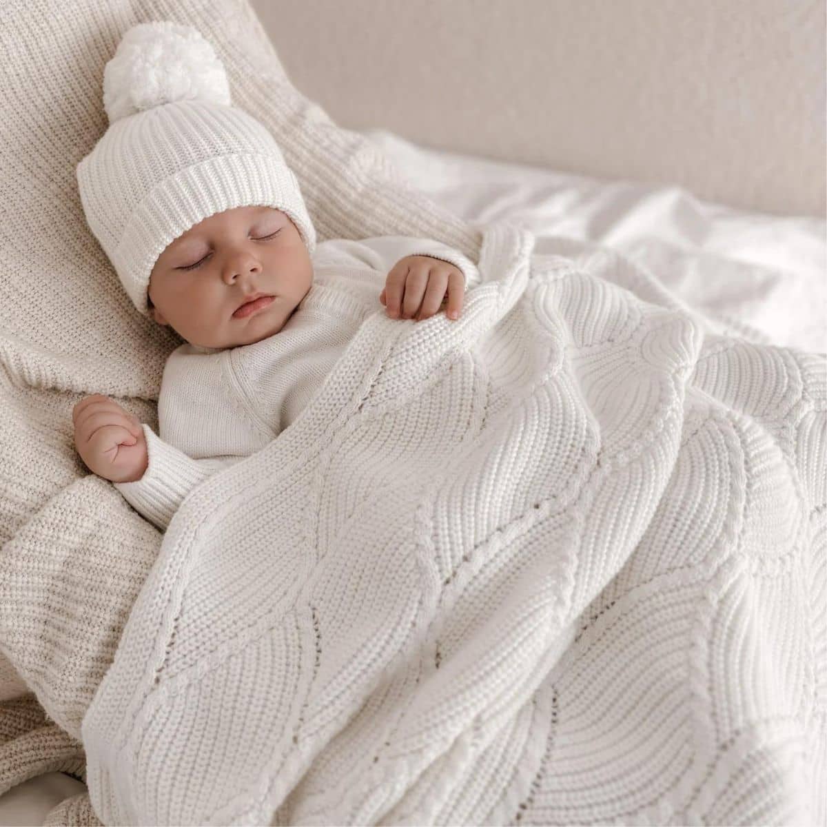 Ziggy Lou Knit Blanket - Milk