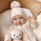 Ziggy Lou Textured Knit Beanie - Petal - 3 to 12 Months